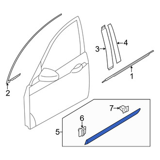 Hyundai OE - Front Left Door Molding