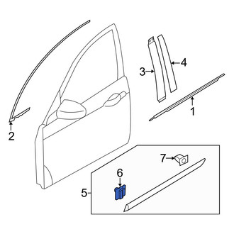 Hyundai OE - Rear Door Molding Clip