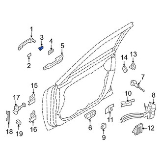 Hyundai OE - Rear Right Outer Exterior Door Handle Cover