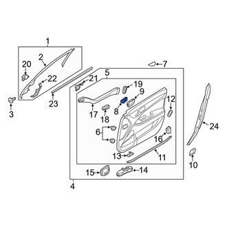 Hyundai OE - Front Left Inner Interior Door Handle