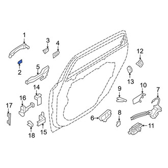 Hyundai OE - Front Right Outer Exterior Door Handle Gasket