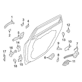Hyundai OE - Rear Door - Lock & Hardware