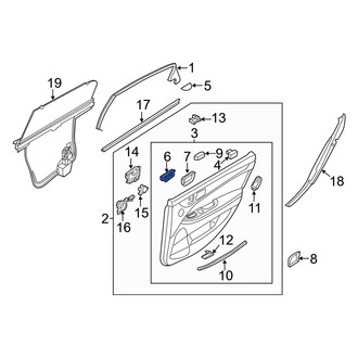 Hyundai OE - Front Left Inner Interior Door Handle