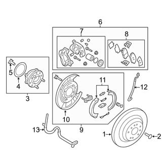 Hyundai OE - Rear Suspension - Brake Components