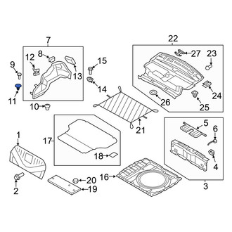 Hyundai OE - Trunk Trim Panel Clip