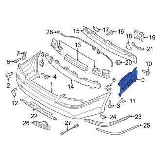 Hyundai OE - Rear Right Bumper Cover Bracket