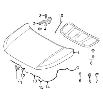 Hyundai OE - Hood Release Cable Bracket