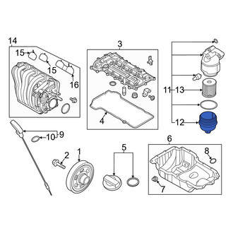 Hyundai OE - Engine Oil Filter Housing Cover