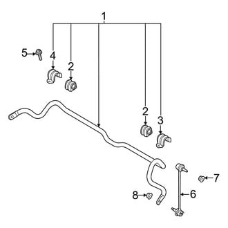 Hyundai OE - Front Suspension - Stabilizer Bar & Components