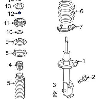 Hyundai OE - Upper Suspension Strut Nut