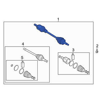 Hyundai OE - Front Right CV Axle Assembly