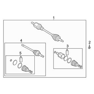 Hyundai OE - Front Suspension - Drive Axles (Limited / SE / SEL)