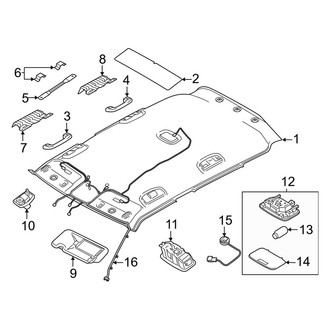 Hyundai OE - Roof - Interior Trim (W/O Sunroof), (Limited / SE / SEL)