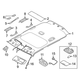 Hyundai OE - Roof - Interior Trim (With Sunroof), (SEL)