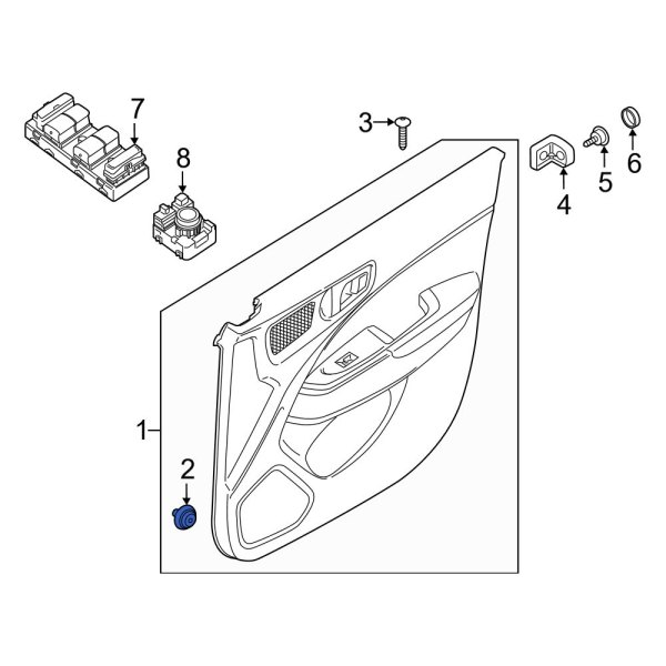 Door Interior Trim Panel Retainer