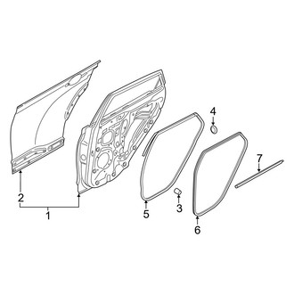 Hyundai OE - Rear Door - Door & Components