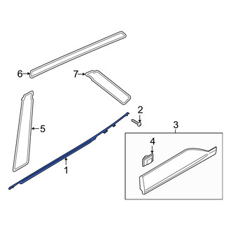 Hyundai OE - Rear Left Door Belt Molding