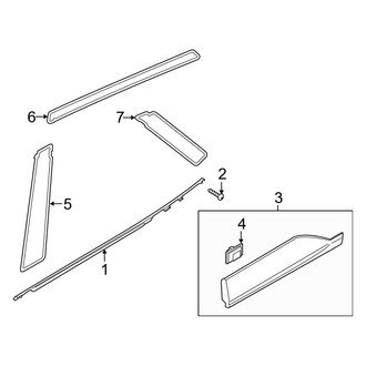 Hyundai OE - Rear Door - Exterior Trim