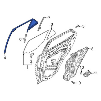 Hyundai OE - Rear Right Window Channel