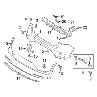 Hyundai OE - Rear Upper Bumper Impact Bar Bracket