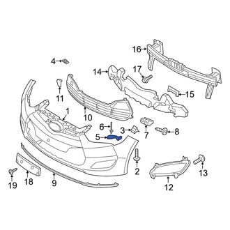 Hyundai OE - Front Left Inner Bumper Cover Bracket