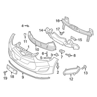 Hyundai OE - Front Bumper & Grille - Bumper & Components (Base)