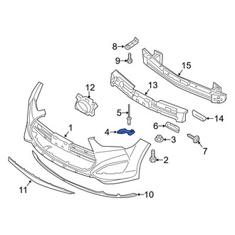 Hyundai OE - Front Right Inner Bumper Cover Bracket