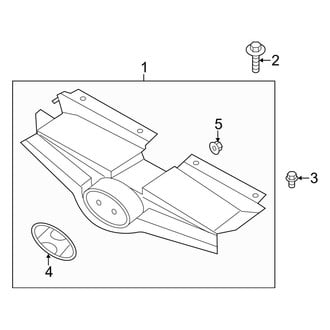 Hyundai OE - Front Bumper & Grille - Grille & Components (Base)