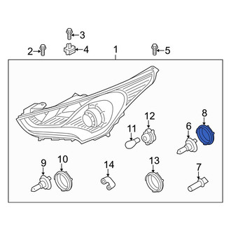 Hyundai OE - Inner Headlight Bulb Cap