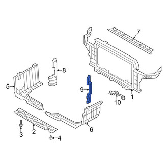Hyundai OE - Front Left Radiator Support Air Deflector