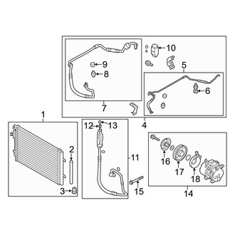 Hyundai OE - Air Conditioner & Heater - Condenser, Compressor & Lines