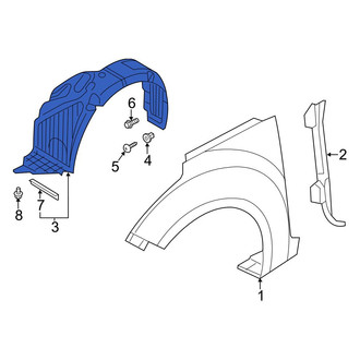 Hyundai OE - Front Left Fender Splash Shield