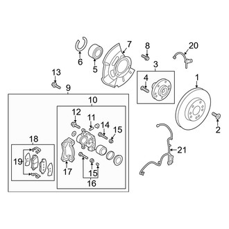 Hyundai OE - Front Suspension - Brake Components