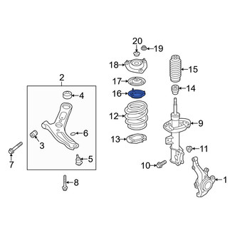 Hyundai OE - Front Upper Coil Spring Insulator