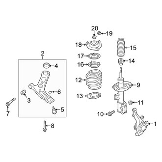 Hyundai OE - Front Suspension - Suspension Components (Base / Turbo / Turbo R-Spec)