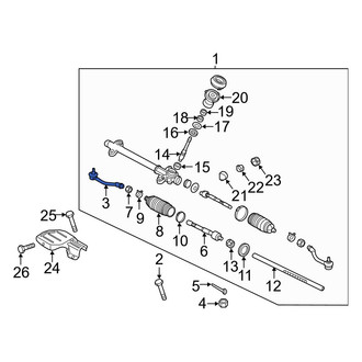 Hyundai OE - Left Outer Steering Tie Rod End