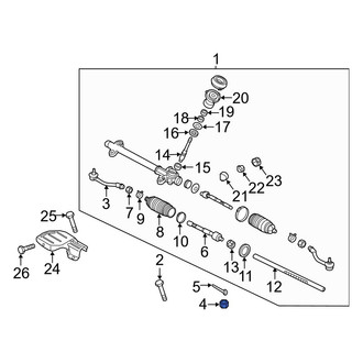 Hyundai OE - Outer Steering Tie Rod Nut