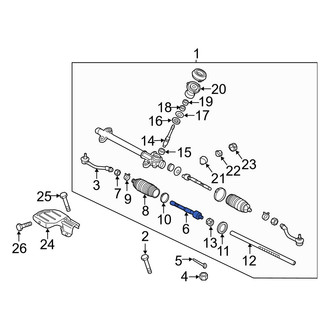 Hyundai OE - Left Outer Steering Tie Rod End