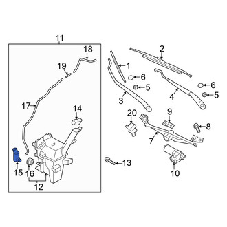 Hyundai OE - Windshield Washer Pump