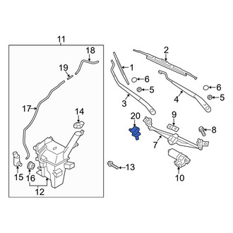 Hyundai OE - Front Windshield Washer Nozzle
