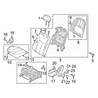 Hyundai OE - Seats & Tracks - Driver Seat Components