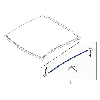 Hyundai OE - Left Roof Molding