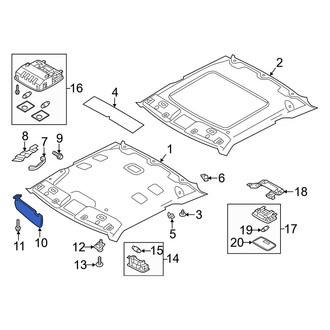 Hyundai OE - Left Sun Visor