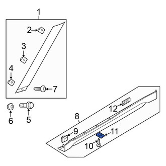 Hyundai OE - Rocker Panel Molding Clip