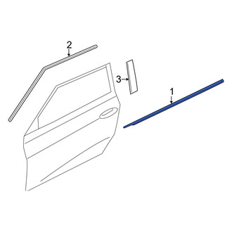 Hyundai OE - Front Right Door Belt Molding