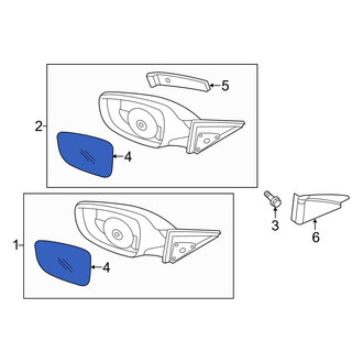 Hyundai OE - Front Left Door Mirror Glass