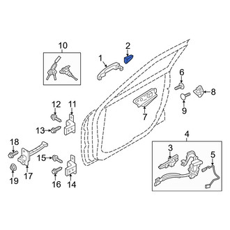 Hyundai OE - Front Left Exterior Door Handle Cover