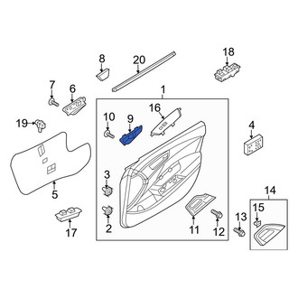 Hyundai OE - Front Left Interior Door Handle Trim