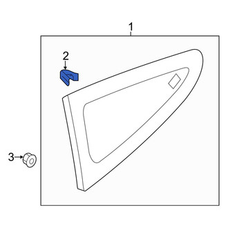 Hyundai OE - Left Quarter Panel Glass Clip
