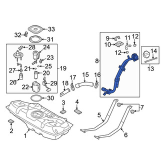 Hyundai OE - Fuel Tank Filler Neck